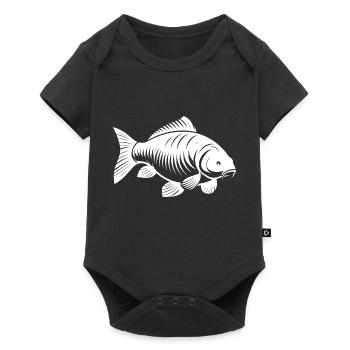 Carp transparent white - Baby Premium short-sleeve bodysuit - black - Front