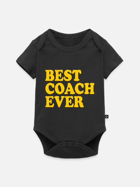 Best coach ever - Baby Premium Kurzarmbody - Schwarz