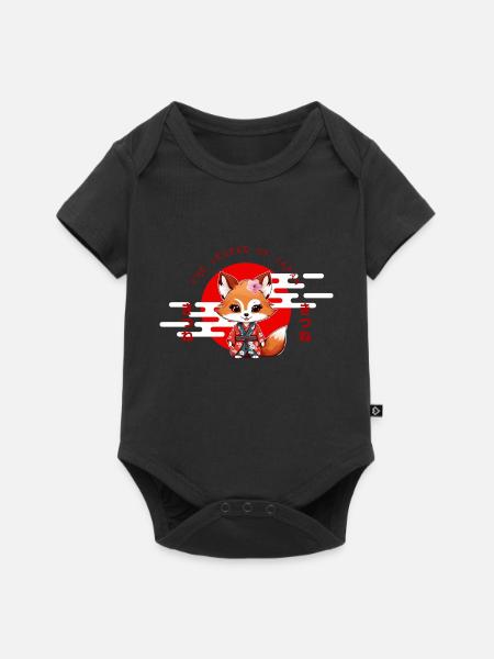 Rotfuchs: Die Legende Japans - Baby Premium Kurzarmbody - Schwarz