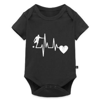 Fußballmannschaft Fußballdesign Fußballspieler - Baby Premium Kurzarmbody - Schwarz - Vorne
