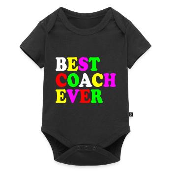 Best coach ever - Baby Premium short-sleeve bodysuit - black - Front