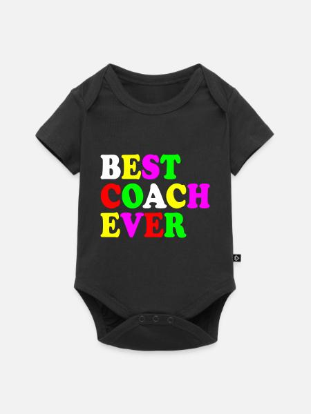 Best coach ever - Baby Premium Kurzarmbody - Schwarz