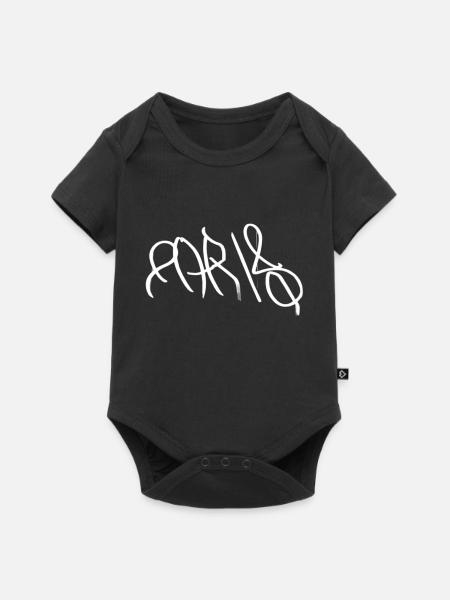Paris - Baby Premium Kurzarmbody - Schwarz
