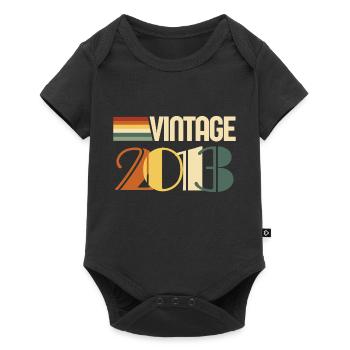 Jahrgang 2013 - 2013 Jubiläumsgeschenk - Baby Premium Kurzarmbody - Schwarz - Vorne
