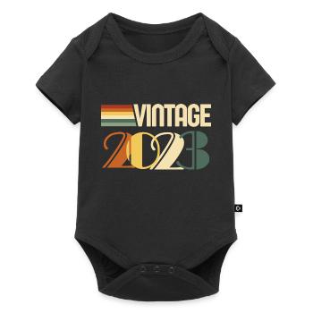 Vintage 2023 - 2023 Birthday Gift - Baby Premium short-sleeve bodysuit - black - Front