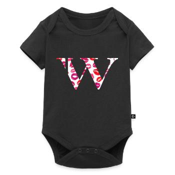 Letter w kisses - Baby Premium short-sleeve bodysuit - black - Front