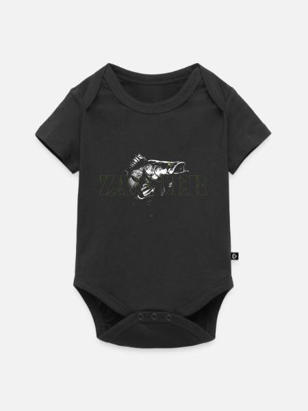 fishing2 - Baby Premium Kurzarmbody - Schwarz