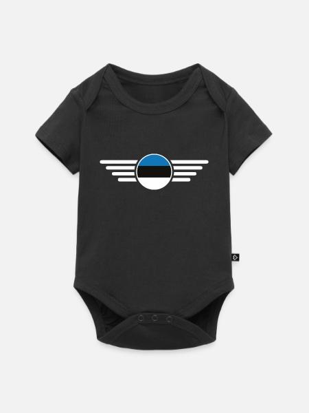 Estland Stil Design T-Shirt - Baby Premium Kurzarmbody - Schwarz