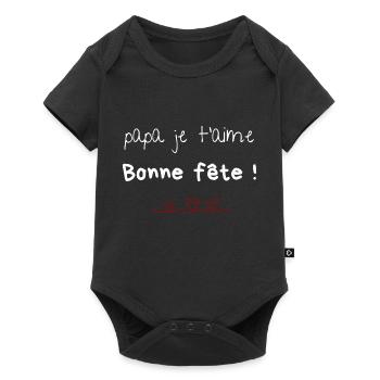 Daddy I Love You Happy Father's Day Gift Party - Baby Premium short-sleeve bodysuit - black - Front