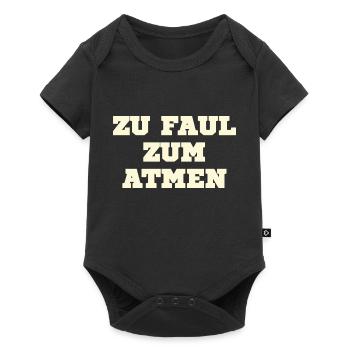 Too lazy to - Baby Premium short-sleeve bodysuit - black - Front