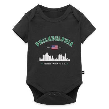Philadelphie Est 1682 - Body à manches courtes Premium Bébé - noir - Devant