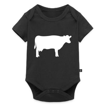 vache - Body à manches courtes Premium Bébé - noir - Devant