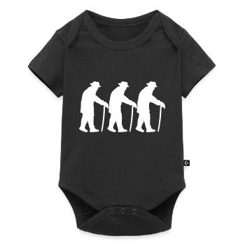 Silhouette de l’équipe des trois grands-pères à la retraite - Body à manches courtes Premium Bébé - noir - Devant