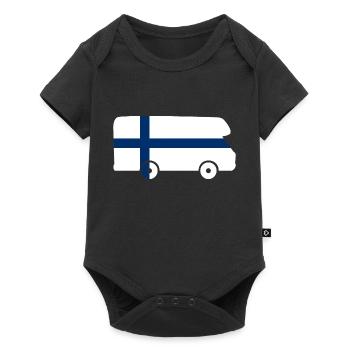 RV Finland Voyage Vacances Camper Autocollant - Body à manches courtes Premium Bébé - noir - Devant