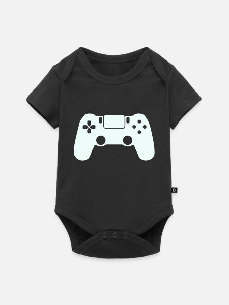 gamepad gamer - Baby Premium Kurzarmbody - Schwarz