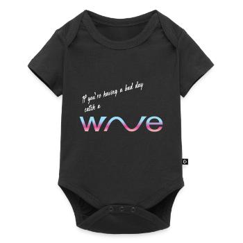 catch a wave - Baby Premium Kurzarmbody - Schwarz - Vorne