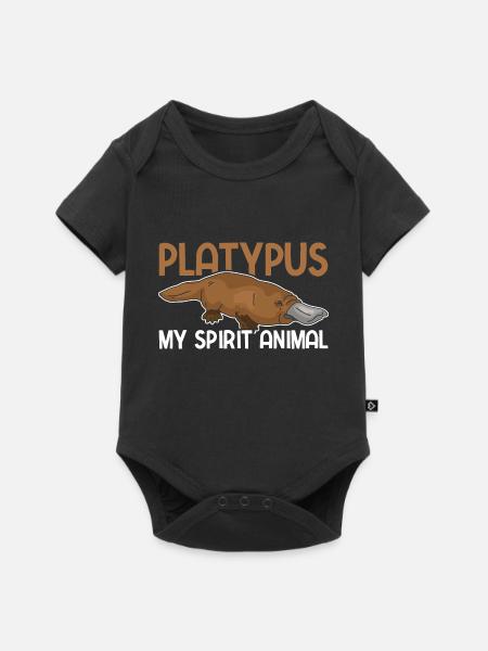 Schnabeltier - Baby Premium Kurzarmbody - Schwarz
