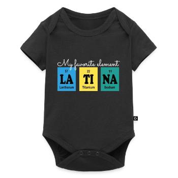 Latina Periodic Table LA TI NA - Baby Premium short-sleeve bodysuit - black - Front