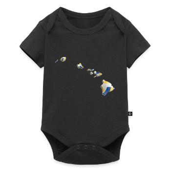 Real Volleyball in the Hawaii State Map - Baby Premium short-sleeve bodysuit - black - Front