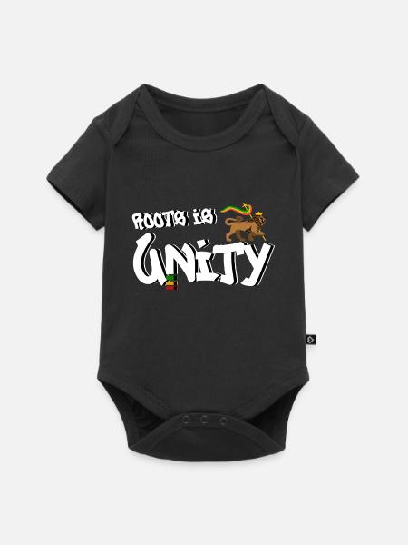 Roots is Unity - Baby Premium Kurzarmbody - Schwarz