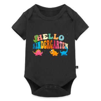 Cute Dinosaurs for Hello Kindergarten Back To - Baby Premium short-sleeve bodysuit - black - Front