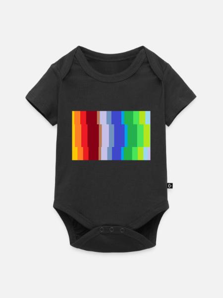 Bunte Struktur - Baby Premium Kurzarmbody - Schwarz