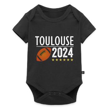 Toulouse Rugby 6 Etoiles Sport Fierté - Body à manches courtes Premium Bébé - noir - Devant