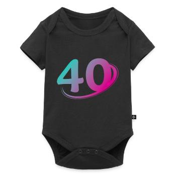 Numéro 40 multicolore - Body à manches courtes Premium Bébé - noir - Devant