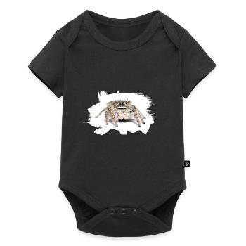 Phidippus texanus jumping spider, spring spinne. - Baby Premium short-sleeve bodysuit - black - Front