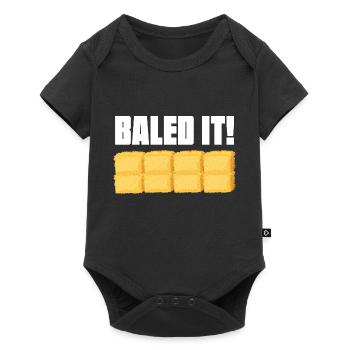 Baled It Hay Bal Farming Straw Baling - Baby Premium Kurzarmbody - Schwarz - Vorne