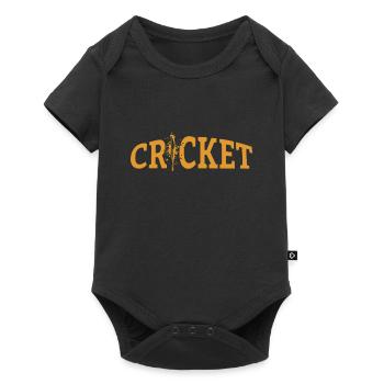 Cricket Lettering with Bat - Kricket - Baby Premium Kurzarmbody - Schwarz - Vorne