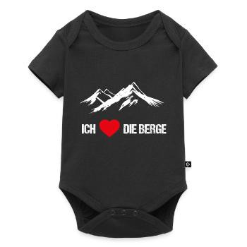 Ich liebe die Berge - Baby Premium Kurzarmbody - Schwarz - Vorne