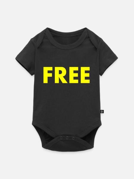 Free - Baby Premium Kurzarmbody - Schwarz