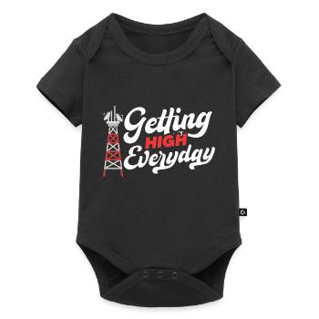 Getting High Every Day High-Altitude Climbing - Baby Premium short-sleeve bodysuit - black - Front