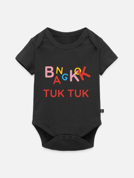 Bangkok Tuk Tuk Bob Hat Souvenir - Premium kortærmet baby-body  - sort