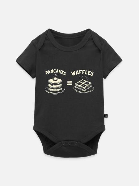 Pfannkuchen und Waffeln - Baby Premium Kurzarmbody - Schwarz