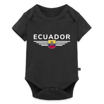 Ecuador Fans T-Shirt Design - Baby Premium Kurzarmbody - Schwarz - Vorne