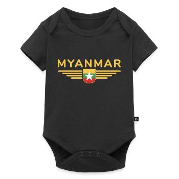 T-shirt Myanmar – Une touche de tradition - Body à manches courtes Premium Bébé - noir - Devant