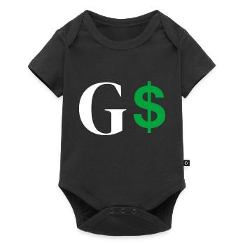 Letter g dollar - Baby Premium short-sleeve bodysuit - black - Front