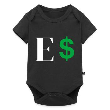 Letter E Dollar - Baby Premium short-sleeve bodysuit - black - Front