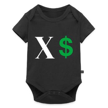 Letter x dollar - Baby Premium short-sleeve bodysuit - black - Front