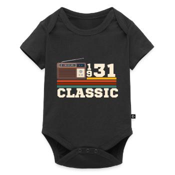 Anniversaire 1931 retro classic - Body à manches courtes Premium Bébé - noir - Devant