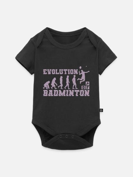 Badminton Evolution Silhouette - Baby Premium Kurzarmbody - Schwarz