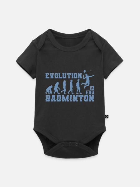 Badminton Evolution Silhouette - Baby Premium Kurzarmbody - Schwarz