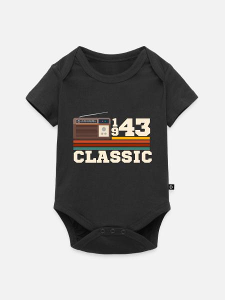 Jubiläum 1943 Retro-Klassiker - Baby Premium Kurzarmbody - Schwarz