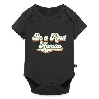 Be a kind human - Baby Premium short-sleeve bodysuit - black - Front