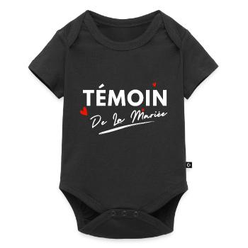 Bride's Witness Hearts - Bride Gift - Baby Premium short-sleeve bodysuit - black - Front