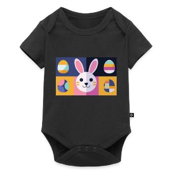 Lapin de Pâques n°12 - Body à manches courtes Premium Bébé - noir - Devant