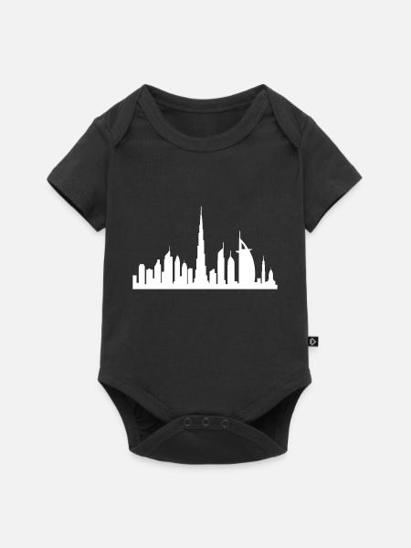 dubai skyline - Baby Premium Kurzarmbody - Schwarz