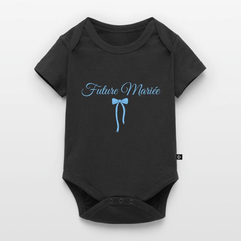 Bride-to-be Blue Bow Baby Premium short-sleeve bodysuit